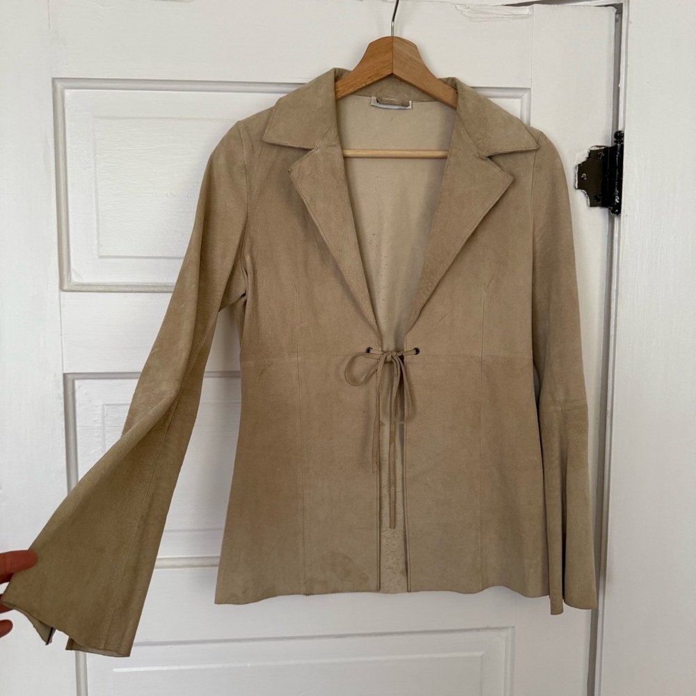 *SOLD* Vintage Wet Seal Tan Leather Jacket, xs/sm